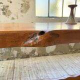 Aranjou farmhouse table in blond elm, 1950s