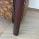 Colonial style armchair - woven rattan and exotic wood - vintage