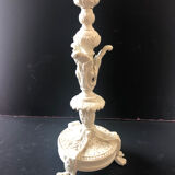 Bronze lamp base painted white