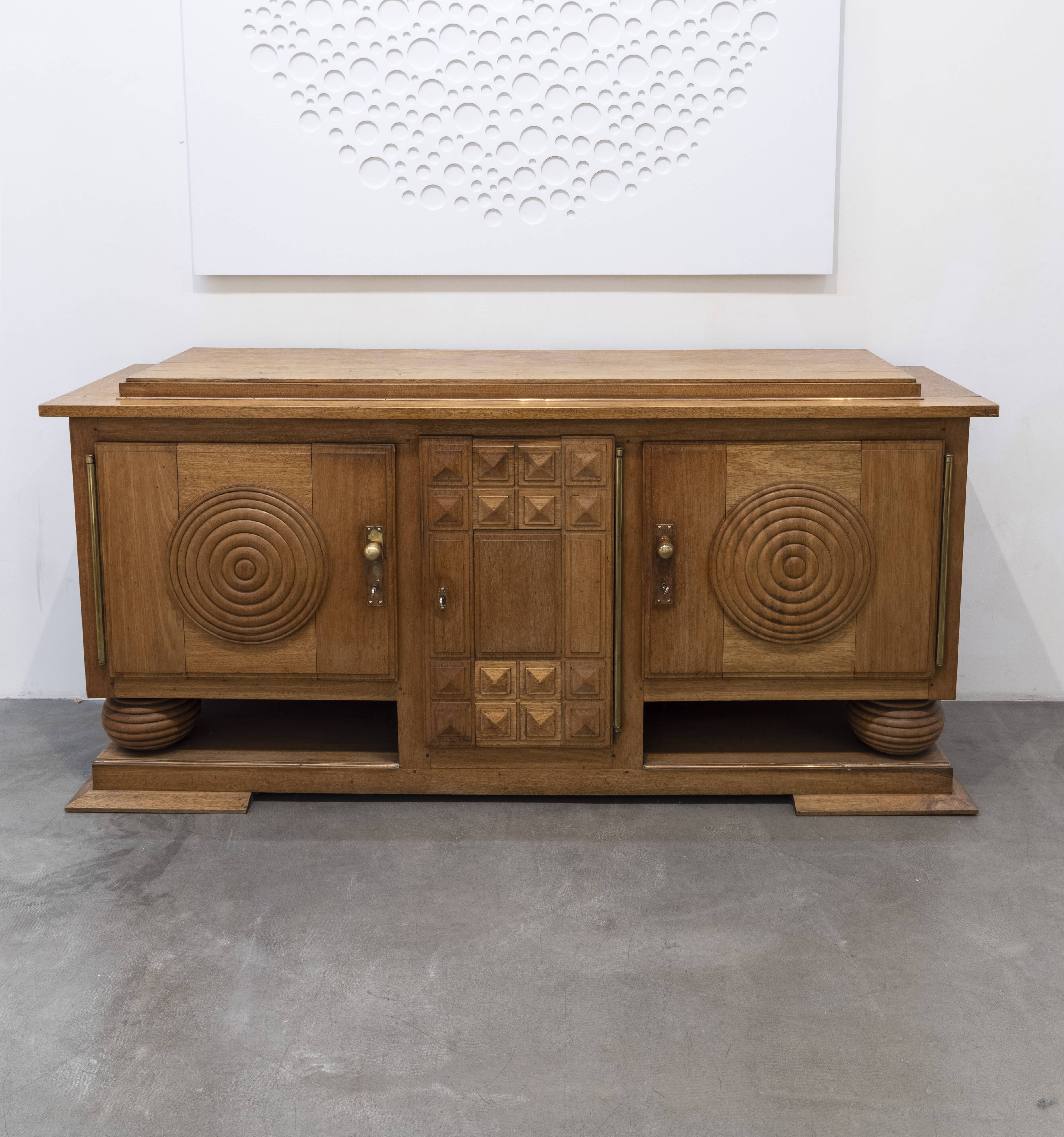 Solid oak enfilade, france 1940s