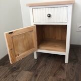 Solid wood bedside table