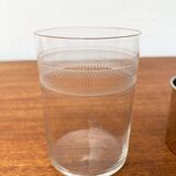 Vintage tea glasses RDA from East Germany by MUQ, Metallwarenfabrik Union Quedlinburg, set of 4.