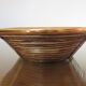 Ceramic basket with rattan and brass in the 70s