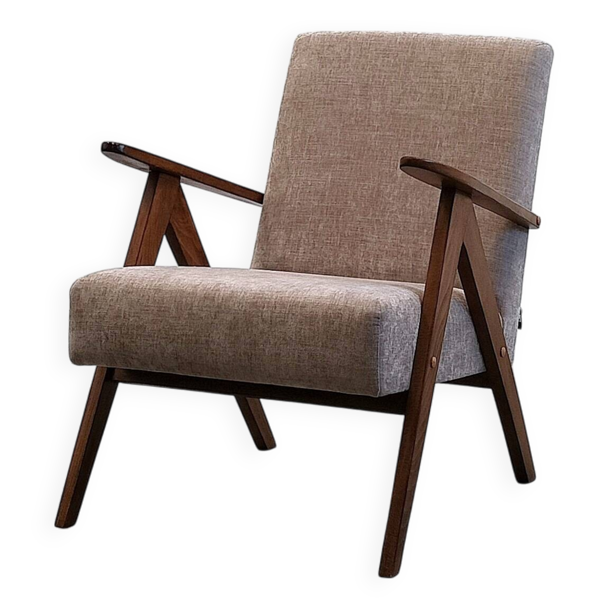 1960 Mid Century Easy Chair Modèle B 310 Var en gris