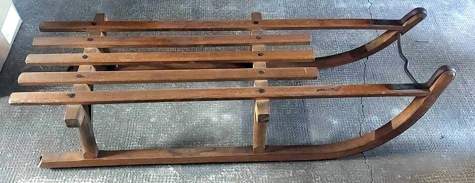 luge vintage en bois