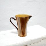 Vintage ceramic pitcher by the Sarreguemines manufacture