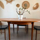Table ronde scandinave extensible en teck