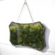 Vintage wall mirror with beveled chain