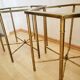 Paire de tables basses en faux bambou dans le goût de Bagues ca.1960.