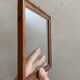 Small old square wooden frame 14x14cm