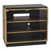 Vintage black and gold hi-fi/TV unit – 1970s–80s
