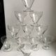 Set of 11 glasses with engraved glass stems 40-50s
