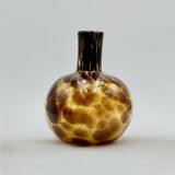 Empoli Blown Glass Vase with Amber and Brown Hues, 1960s