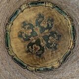 Round wooden Florentine platter