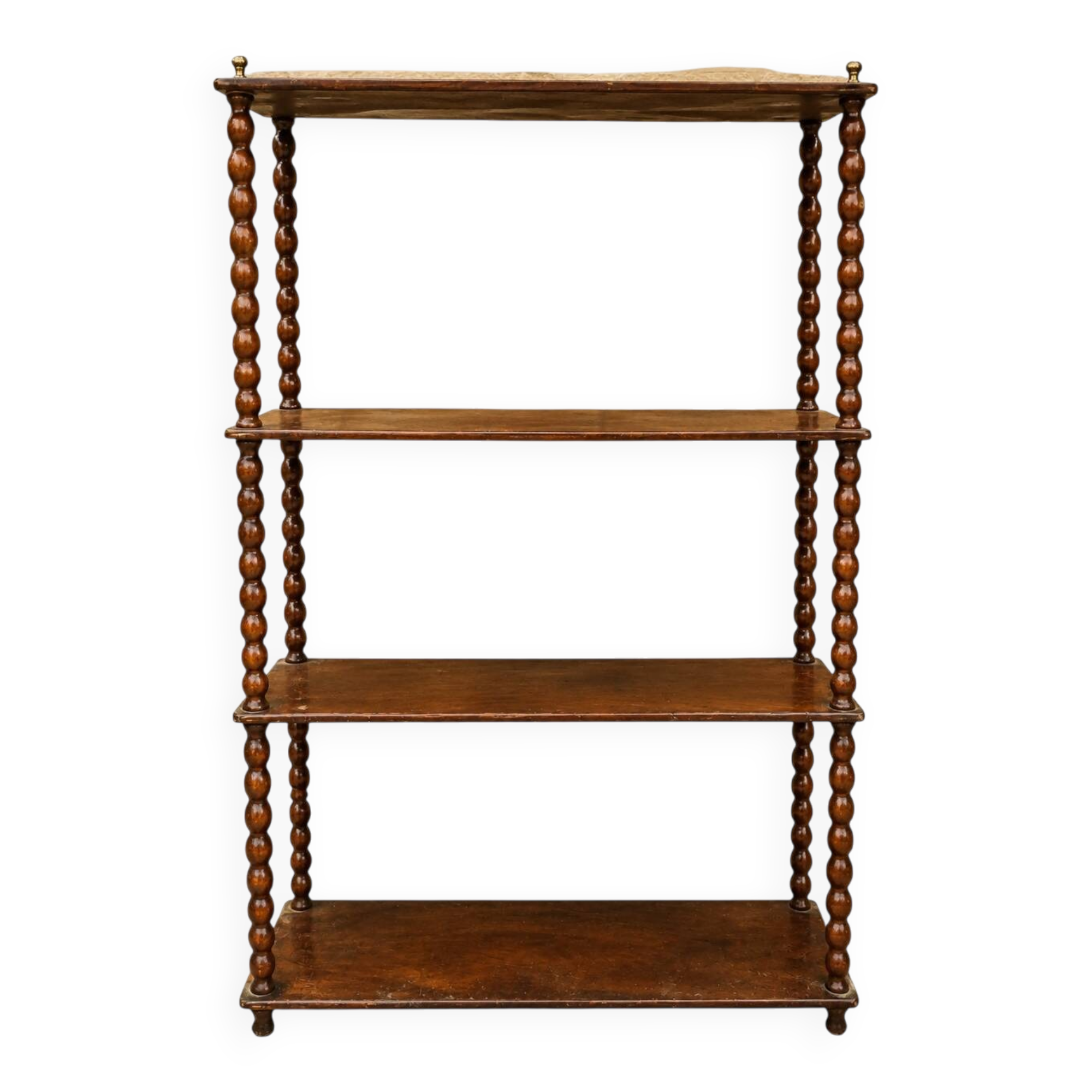 Wall Shelf or Display in Mahogany with Twisted Columns, Late 19th Century