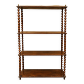 Wall Shelf or Display in Mahogany with Twisted Columns, Late 19th Century