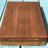 Massive Danish-made teak box 60s without hinges