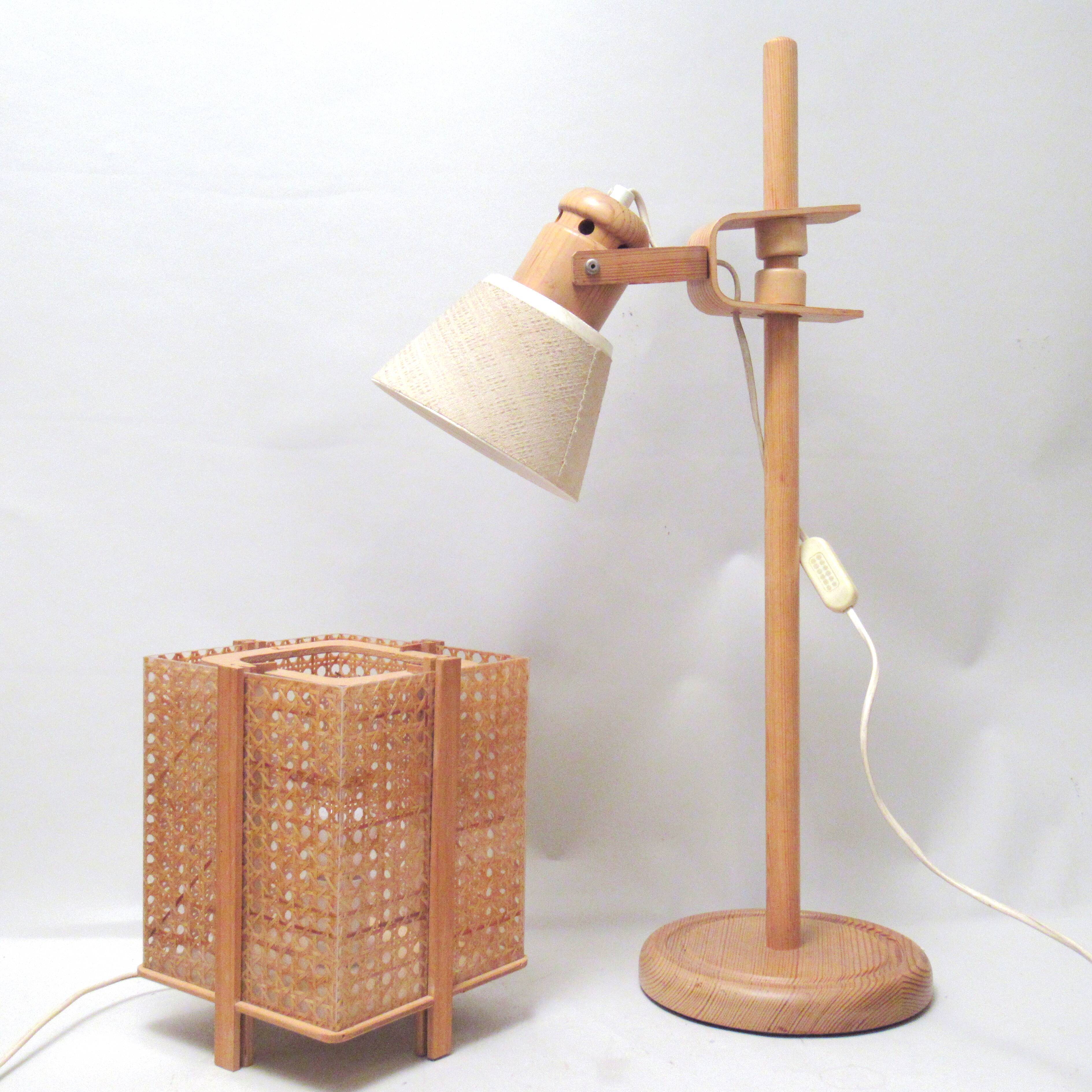 Scandinavian pine lamp 70s/80s