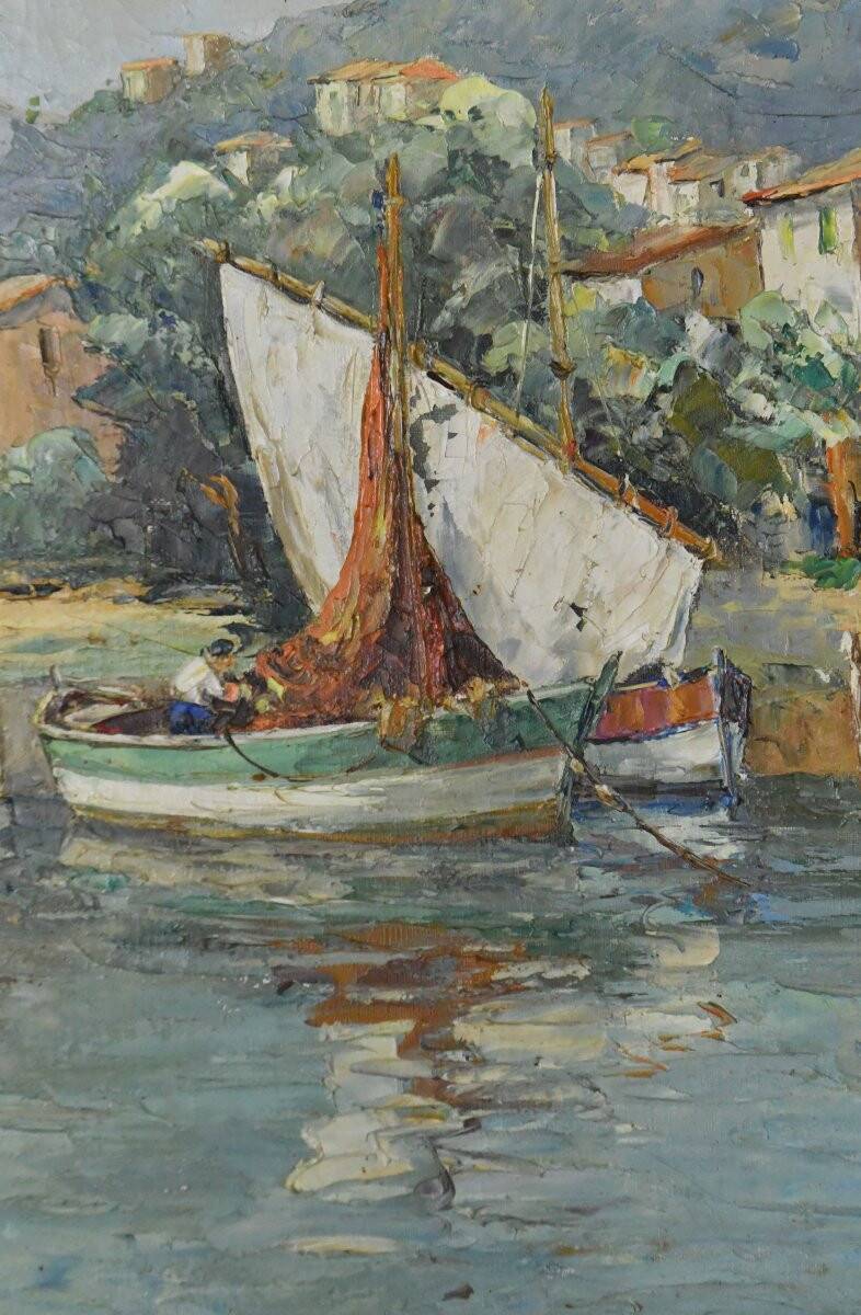 G. MARCHAND (20th century) Oil on canvas "Mediterranean Landscape"