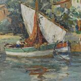 G. MARCHAND (20th century) Oil on canvas "Mediterranean Landscape"