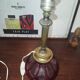 Vintage design ruby blown glass lamp from the 1930s.