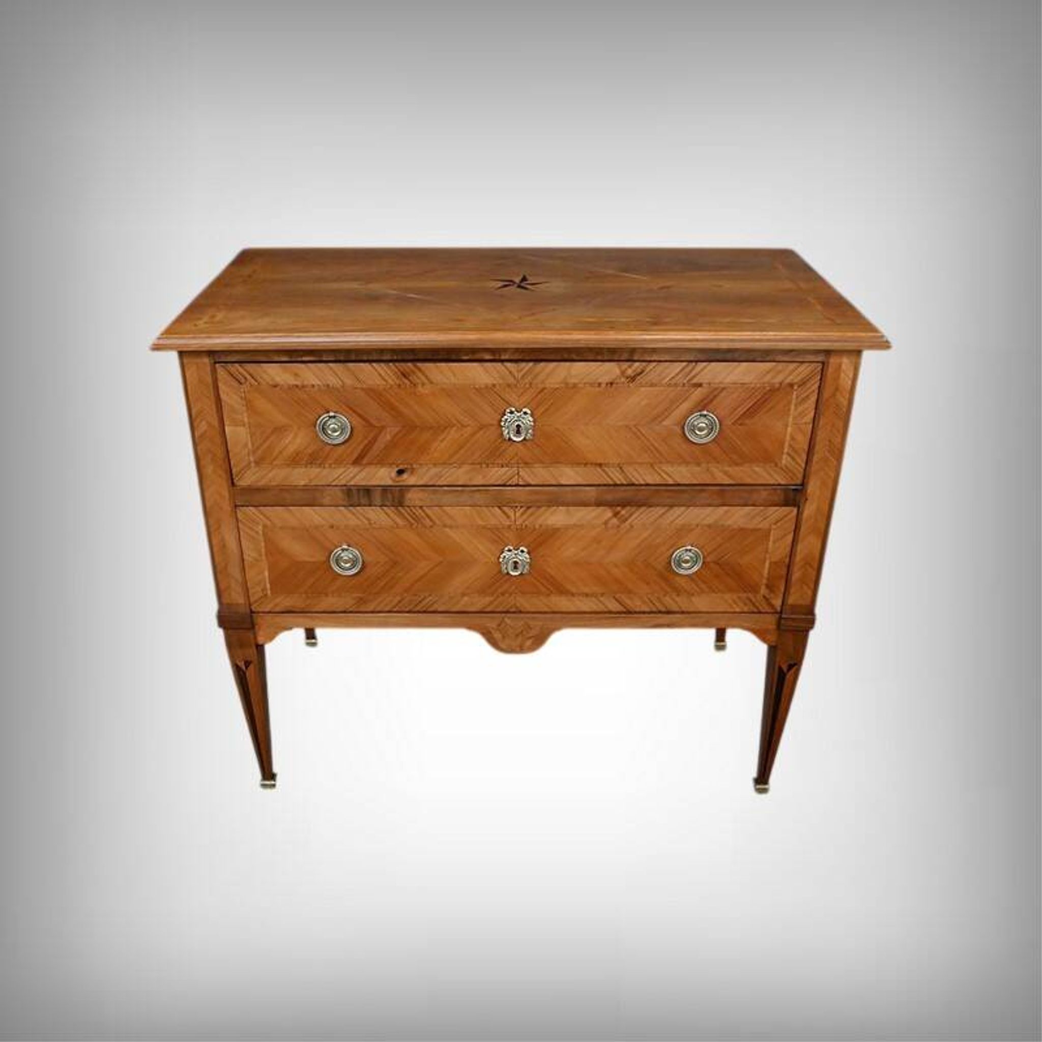 Commode Sauteuse en Marqueterie, Style Louis XVI – 1re partie XXe