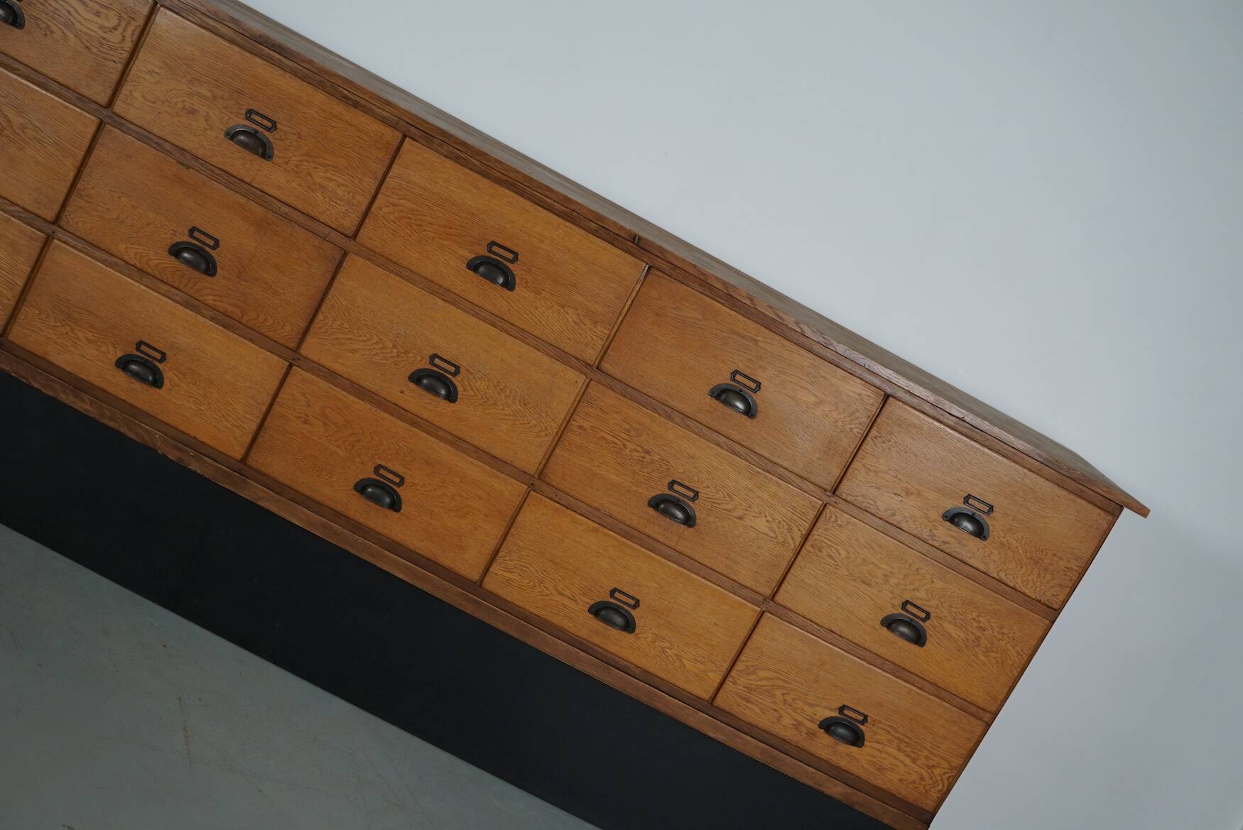 Large Vintage Dutch Oak Shop Cabinet / Sideboard, 1950s