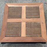 Square opium coffee table, solid teak, elephant legs