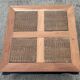 Square opium coffee table, solid teak, elephant legs