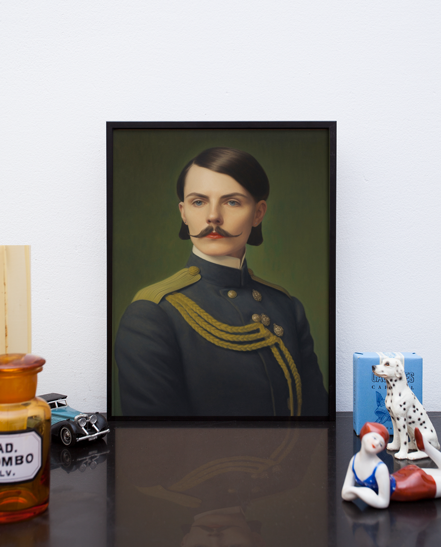 Old portrait - series “Les moustachu-es”