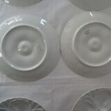 6 assiettes à huitres blanches  470112 Charles Pillivuyt porcelaine ancienne