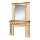 Importante cheminée de style Louis XVI, avec son trumeau le tout en bois