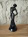 Art Deco statuette of a woman – Elegant dancer – Black earthenware – 1950s