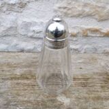 Glass and silver-plated sugar shaker Christofle