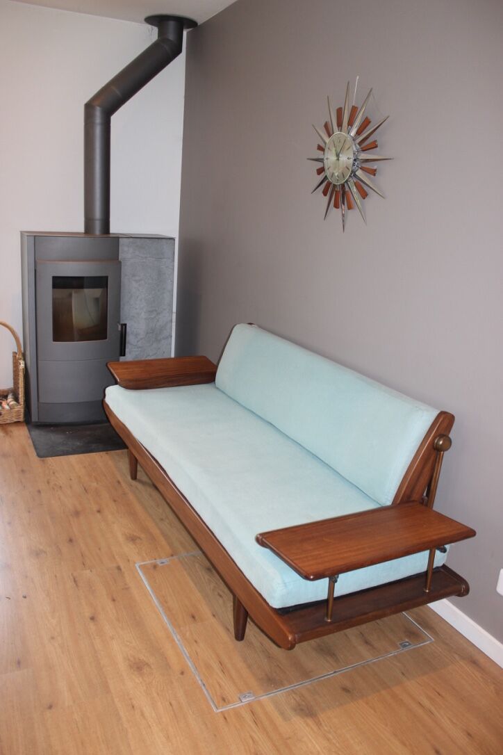 Daybed teak and copper, scandinavian style by Toothill