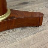 Empire Pedestal Table in Cuban Mahogany, Levanto Marble