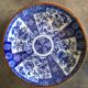 Pair of vintage japanese igezara plates decorated with floral and bird motifs