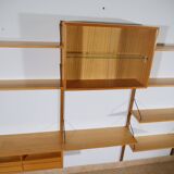 Poul cadovius modular shelving wall system royal, oak, danish design,1960s