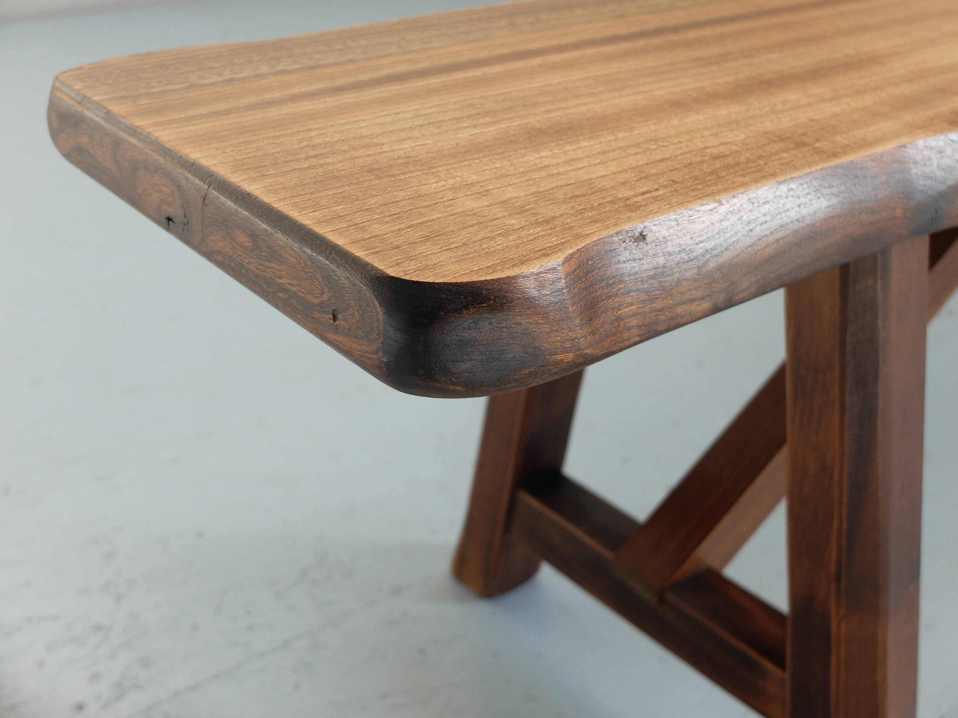 Massive oak bench published by Aranjou 1970