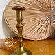 Old brass torch candle holder