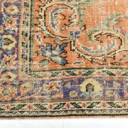 Tapis turc vintage orange citrouille, 191 x 272 cm