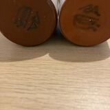 2 stoneware pots signed ra Robert Auguste