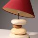 France pebble table lamp by François Chatain, 1980s