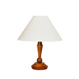 Art Deco Table Lamp in burl walnut wood, 1950s