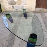 Table basse verre Murano design Maurice Barilone