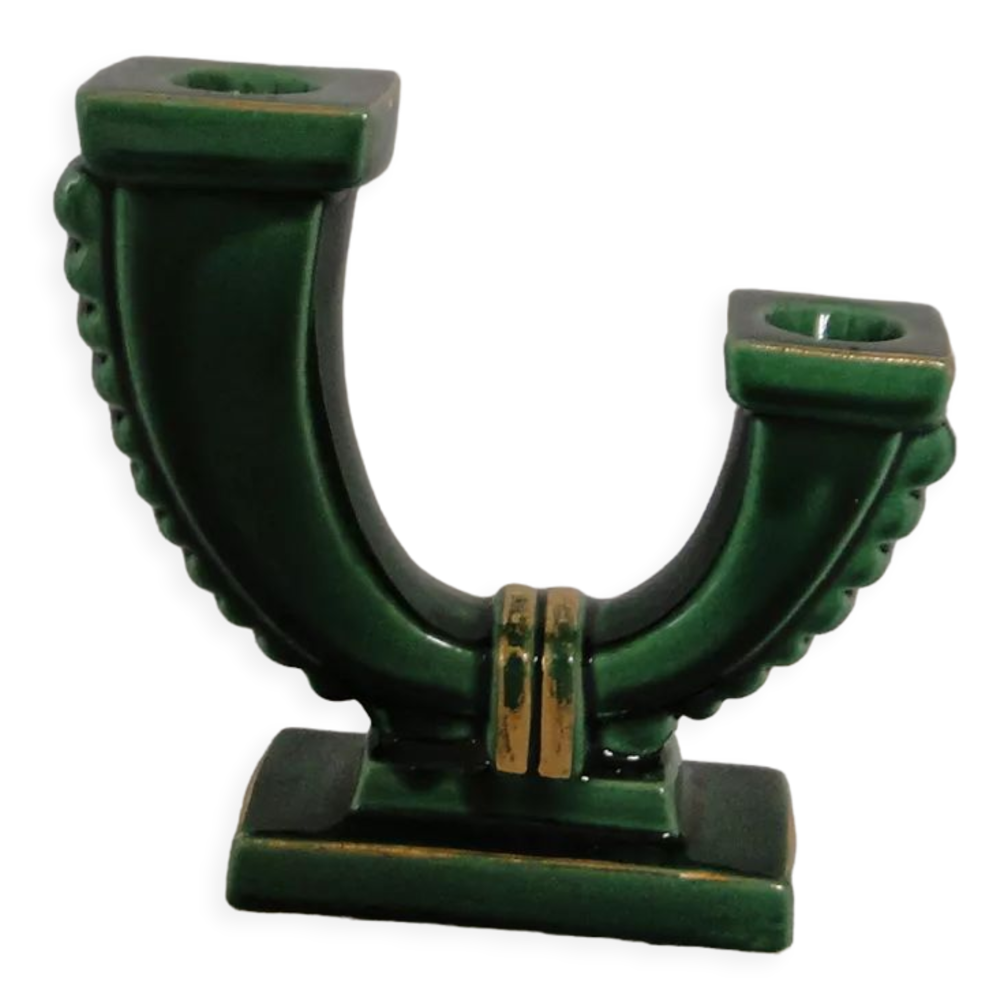 2-spoke art deco candle holder