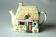 Handpainted fine ceramic design teapot "The Village"