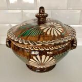 Soufflenheim soupière enamelled Alsatian terracotta