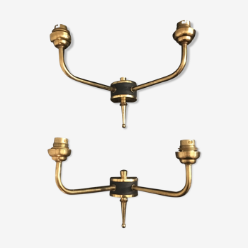 Pair of Empire-style gold metal sconces