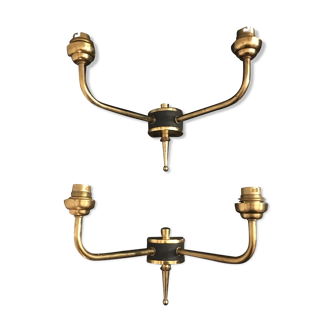 Pair of Empire-style gold metal sconces